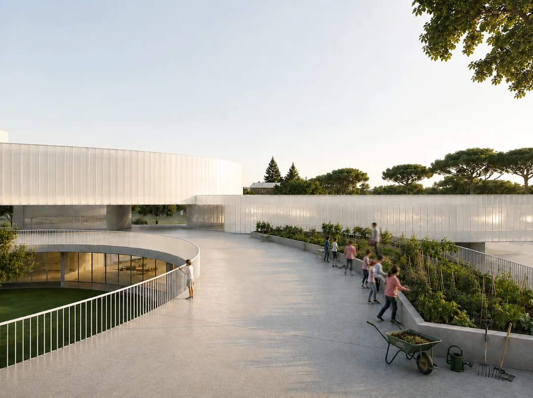 La copertura della scuola come terrazza didattica