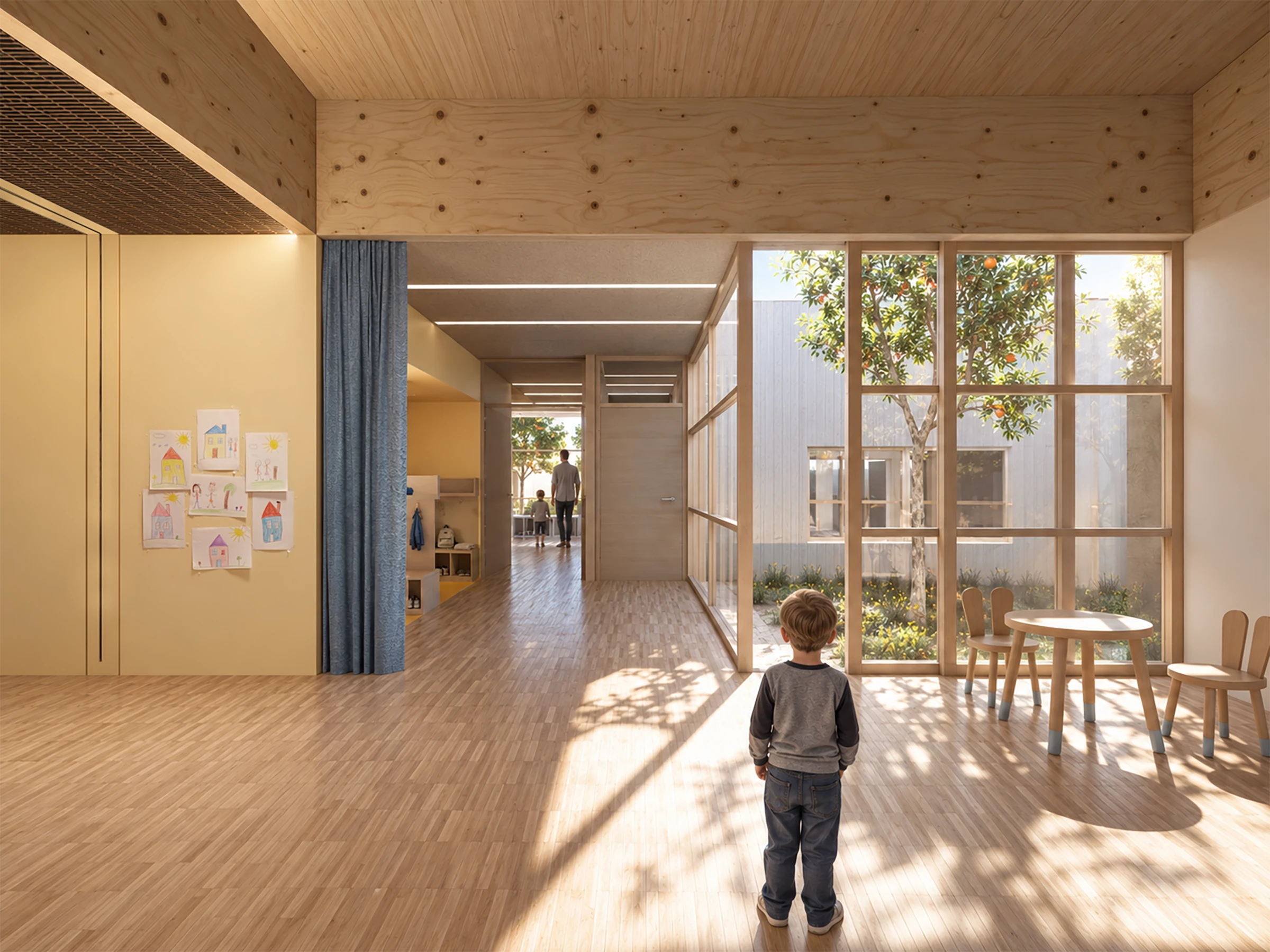 le aule difattiche, con patio protetto